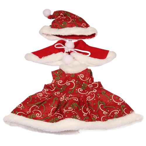 XUEYEGONGJI 18 Zoll Puppenkleidung Set Soft & Elastic Weihnachten Babypuppenkleidung mit Hut, Kleid, Schal und Schuhen DIY 18 -Zoll -Accessoir XUEYEGONGJI 18 Zoll Puppenkleidung Set Soft & Elastic Weihnachten Babypuppenkleidung mit Hut, Kleid, Schal und Schuhen DIY 18 -Zoll -Accessoir von XUEYEGONGJI