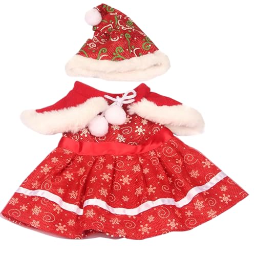XUEYEGONGJI 18 Zoll Puppenkleidung Set Soft & Elastic Weihnachten Babypuppenkleidung mit Hut, Kleid, Schal und Schuhen DIY 18 -Zoll -Accessoir XUEYEGONGJI 18 Zoll Puppenkleidung Set Soft & Elastic Weihnachten Babypuppenkleidung mit Hut, Kleid, Schal und Schuhen DIY 18 -Zoll -Accessoir von XUEYEGONGJI