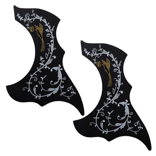 XUEYEGONGJI 2pcs Akustische Gitarren -Pickguard, professioneller Selbstkleber -Gitarren -Pick -Wächter, Blumen- und Vogelmusteraufkleber für Folk Acoustic Musical Instruments, Pick Guard XUEYEGONGJI 2pcs Akustische Gitarren -Pickguard, professioneller Selbstkleber -Gitarren -Pick -Wächter, Blumen- und Vogelmusteraufkleber für Folk Acoustic Musical Instruments, Pick Guard von XUEYEGONGJI