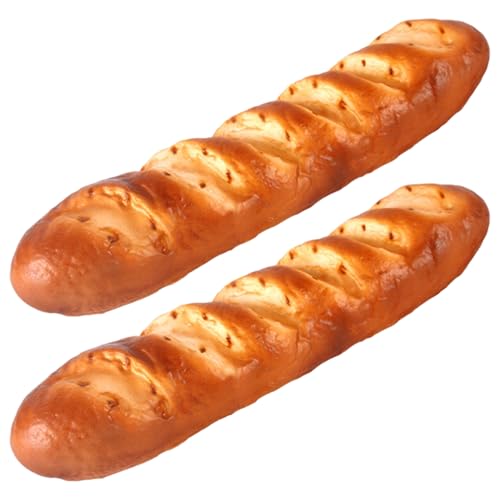 XUEYEGONGJI 2pcs Brotmodell 15, 4 Zoll künstliches französisches Brot Realistisches PU -Essen für Fotografie Requisite Home Kitchen Dekor, Französisch von XUEYEGONGJI