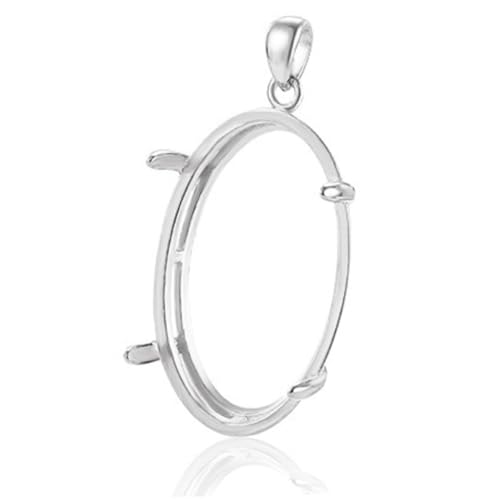 XUEYEGONGJI Anhängerschalen für 15 x 20 mm ovales Cabochon, Charmehalter Anhängerkoffer mit Haken, 925 Sterling Silber DIY -Schmuckzubehör, Tabletts für Schmuckzuarbeiten XUEYEGONGJI Anhängerschalen für 15 x 20 mm ovales Cabochon, Charmehalter Anhängerkoffer mit Haken, 925 Sterling Silber DIY -Schmuckzubehör, Tabletts für Schmuckzuarbeiten von XUEYEGONGJI