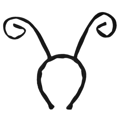 XUEYEGONGJI Bug -Antennen -Stirnband, Insektenstil -Antennenstirnband mit biegbarem Draht, weicher Stoffschmetterling für Halloween -Cosplay -Kostümzubehör, Schwarz, Schmetterling von XUEYEGONGJI