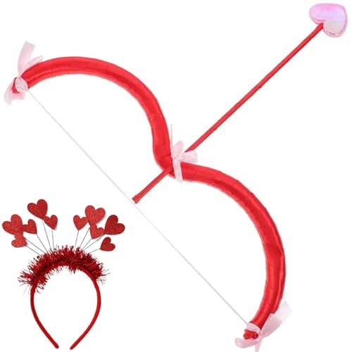 XUEYEGONGJI Cupid-Kostüm für Frauen Kinder, Cupid-Kostüm umfasst 15 Zoll Amor- und Pfeil, elastische Kopfbedeckung mit Herz für den Valentinstag, Taufen, Rollenspielaktivitäten, Bühnenshows XUEYEGONGJI Cupid-Kostüm für Frauen Kinder, Cupid-Kostüm umfasst 15 Zoll Amor- und Pfeil, elastische Kopfbedeckung mit Herz für den Valentinstag, Taufen, Rollenspielaktivitäten, Bühnenshows von XUEYEGONGJI