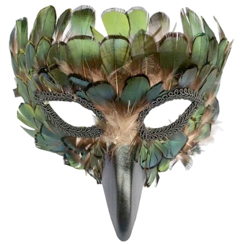 XUEYEGONGJI Eagle Mask Mysterious Federn Bird Animal Maske Halbgesicht Maskerade Kostüm für Halloween Mardi Gras Cosplay Party, Raven XUEYEGONGJI Eagle Mask Mysterious Federn Bird Animal Maske Halbgesicht Maskerade Kostüm für Halloween Mardi Gras Cosplay Party, Raven von XUEYEGONGJI