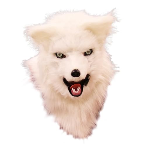 XUEYEGONGJI Fox Maske gruselige realistische Fuchs Fuchs Purry Head Full Head Halloween Maske mit beweglicher Kiefer atmungsaktiv für Halloween -Kostüm Weiß, Kostüm XUEYEGONGJI Fox Maske gruselige realistische Fuchs Fuchs Purry Head Full Head Halloween Maske mit beweglicher Kiefer atmungsaktiv für Halloween -Kostüm Weiß, Kostüm von XUEYEGONGJI