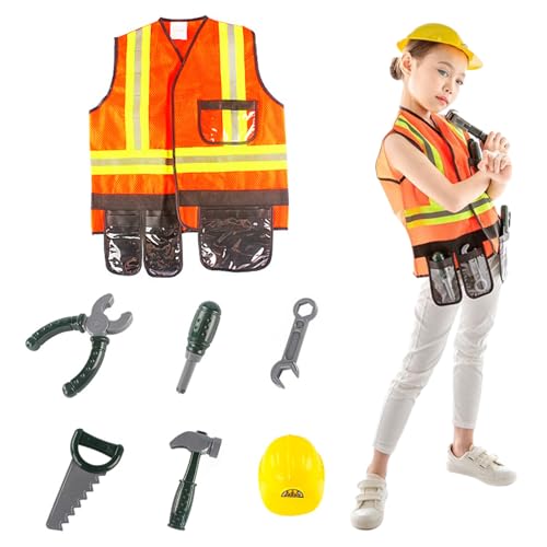 XUEYEGONGJI Kids Construction Kostüm Reflektierende Mehrfach-Tasten-Halloween-Kostüm für Kinder mit Bauspielzeug Jungen, um das Spiel, Rollens XUEYEGONGJI Kids Construction Kostüm Reflektierende Mehrfach-Tasten-Halloween-Kostüm für Kinder mit Bauspielzeug Jungen, um das Spiel, Rollens von XUEYEGONGJI