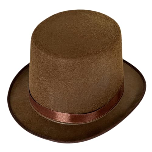 XUEYEGONGJI Kids Top Hut, 11x10.2x5.1 Flat Top Hut mit Kostümkleid, fühlte Magier, Unisex Funny Kids Hats für Dress -up -Feierlichkeiten, Magier von XUEYEGONGJI