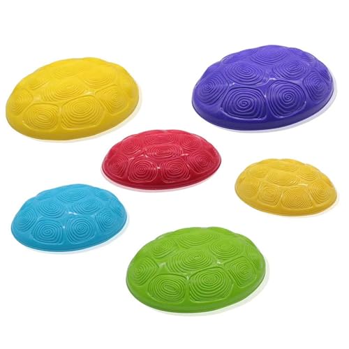 XUEYEGONGJI Kleinkindschrittsteine, 6pcs farbenfrohe niedliche Schildkrötenschrittsteine ​​für Kinder 3+, Nicht -Slip -Sensory -Balance -Spielzeug für Innen im Freien, für Kinder von XUEYEGONGJI