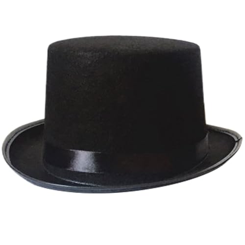 XUEYEGONGJI Magierhut formelle breite Krempe Top -Hüte für Männer Frauen fühlten schwarze Top -Hut für Magier Kostüm für Halloween, Show, Cosplay, Schwarz XUEYEGONGJI Magierhut formelle breite Krempe Top -Hüte für Männer Frauen fühlten schwarze Top -Hut für Magier Kostüm für Halloween, Show, Cosplay, Schwarz von XUEYEGONGJI