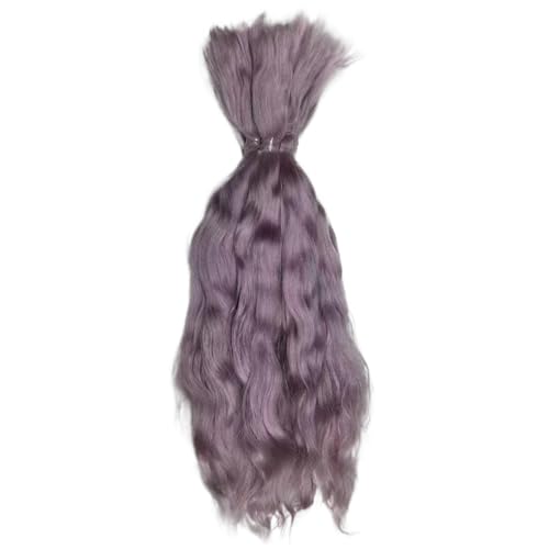 XUEYEGONGJI Puppenhaar 8 Zoll lockiges Puppenhaar natürliche realistische Perücke DIY-freundlichem Mohair-Handwerk zum Herstellen, Figur, Kunsthandwerk, hellpurpur XUEYEGONGJI Puppenhaar 8 Zoll lockiges Puppenhaar natürliche realistische Perücke DIY-freundlichem Mohair-Handwerk zum Herstellen, Figur, Kunsthandwerk, hellpurpur von XUEYEGONGJI