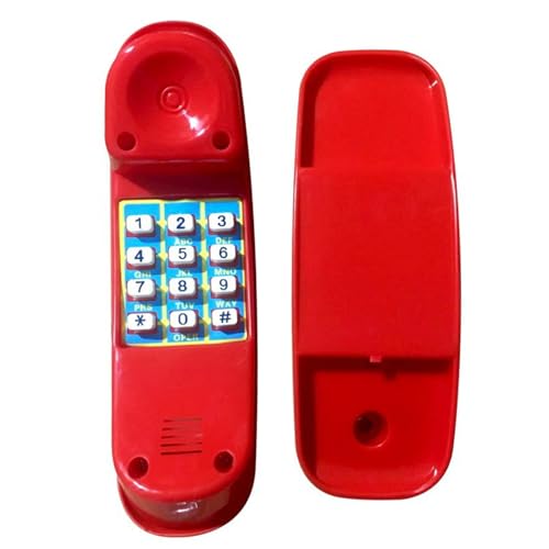 XUEYEGONGJI Spielzeugtelefon, Kindertelefon aus Kunststoff, Spieltelefon für Kinder zum interaktiven Lernen, Telefonspielzeug, Rollenspiel, Zifferntastentelefon XUEYEGONGJI Spielzeugtelefon, Kindertelefon aus Kunststoff, Spieltelefon für Kinder zum interaktiven Lernen, Telefonspielzeug, Rollenspiel, Zifferntastentelefon von XUEYEGONGJI