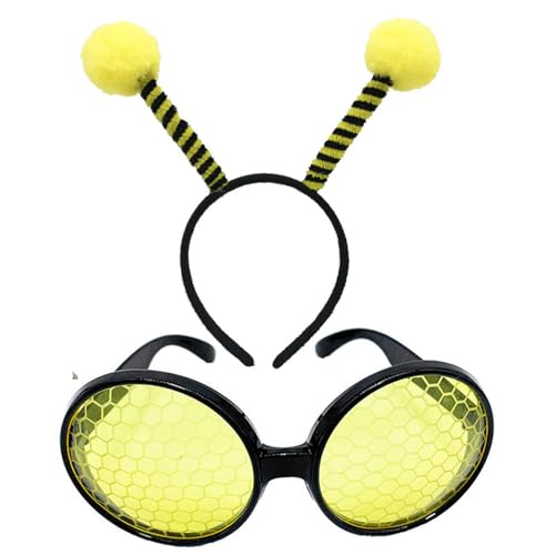 XUEYEGONGJI Tierkostüme für Kinder, Antennenstirnband und Brille Bienenkostüm Set, lustiges Tierkostüm für Karneval, Halloween, Themenpartys oder nur zum Spaß XUEYEGONGJI Tierkostüme für Kinder, Antennenstirnband und Brille Bienenkostüm Set, lustiges Tierkostüm für Karneval, Halloween, Themenpartys oder nur zum Spaß von XUEYEGONGJI