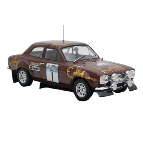 XUFQRAN Miniatur-Ausstellung Maßstab 1:24 Für Ford Escort RS 1600 WRC 1974 Auto Druckguss Modell Sammler Kit Statische Ornamente Simulationssammlung von XUFQRAN