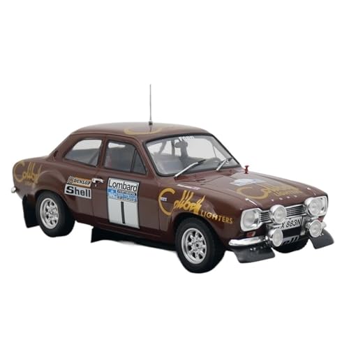 XUFQRAN Miniatur-Ausstellung Maßstab 1:24 Für Ford Escort RS 1600 WRC 1974 Auto Druckguss Sammlermodell Hobbyist Statische Ornamente Simulationssammlung von XUFQRAN