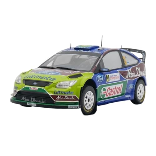 XUFQRAN Miniatur-Ausstellung Maßstab 1:24 Für Ford Focus RS WRC 2009 Auto Druckguss Sammlermodell Statische Ornamente Simulationssammlung von XUFQRAN