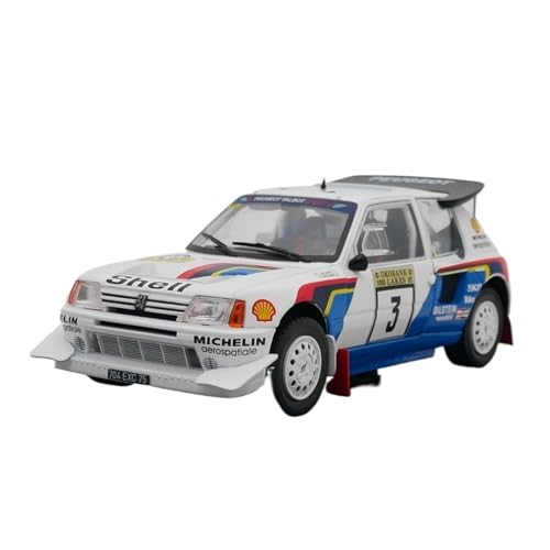 XUFQRAN Miniatur-Ausstellung Maßstab 1:24 Für Peugeot 205 Turbo 16 Evo WRC 1985 Auto Druckguss Sammlermodell Statische Ornamente Simulationssammlung von XUFQRAN