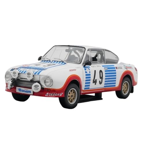 XUFQRAN Miniatur-Ausstellung Maßstab 1:24 Für Skoda 130 RS WRC 1977 Auto Druckguss Sammlermodell Statische Ornamente Simulationssammlung von XUFQRAN
