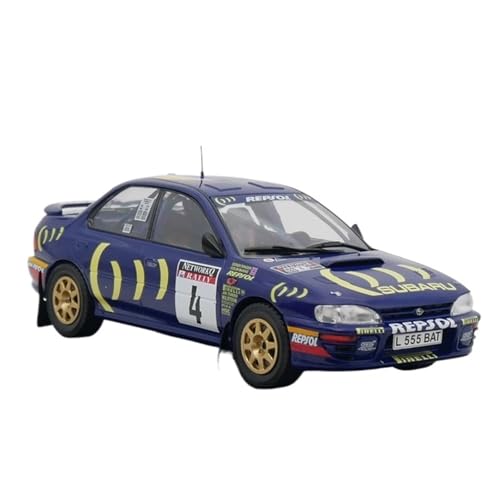 XUFQRAN Miniatur-Ausstellung Maßstab 1:24 Für Subaru Impreza 555 WRC 1995 Auto Druckguss Sammlermodell Hobbyist Statische Ornamente Simulationssammlung von XUFQRAN