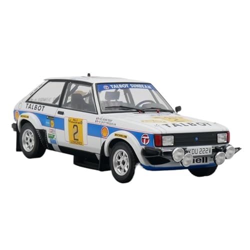 XUFQRAN Miniatur-Ausstellung Maßstab 1:24 Für Talbot Sunbeam Lotus WRC 1981, Auto-Druckguss Sammlermodell Statische Ornamente Simulationssammlung von XUFQRAN