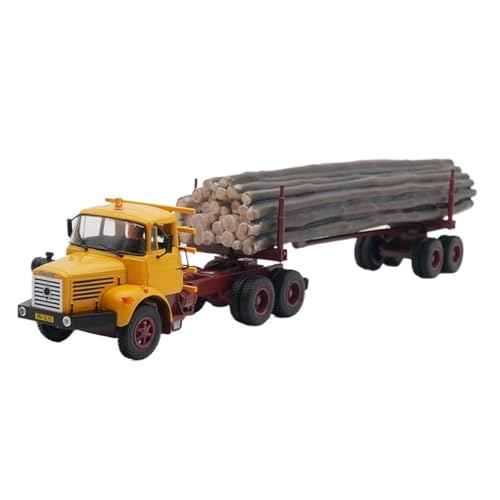 XUFQRAN Miniatur-Ausstellung Maßstab 1:43 Für Berliet TBH 280 Holzanhänger Auto Druckguss Modell Sammler Kit Statische Ornamente Simulationssammlung von XUFQRAN