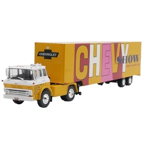 XUFQRAN Miniatur-Ausstellung Maßstab 1:43 Für Chevrolet Tilt-Cab C65 Freightliner Auto Druckgussmodell Sammlerkit Statische Ornamente Simulationssammlung von XUFQRAN