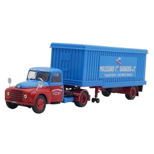 XUFQRAN Miniatur-Ausstellung Maßstab 1:43 Für Citroen U23 Anhänger Container LKW Auto Druckguss Modell Sammler Kit Ornamente Simulationssammlung von XUFQRAN