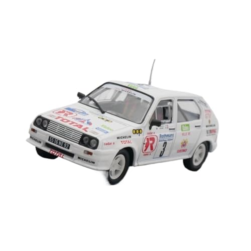 XUFQRAN Miniatur-Ausstellung Maßstab 1:43 Für Citroen Visa 1000 Pisten WRC 1986 Auto Druckguss Sammlermodell Statische Ornamente Simulationssammlung von XUFQRAN