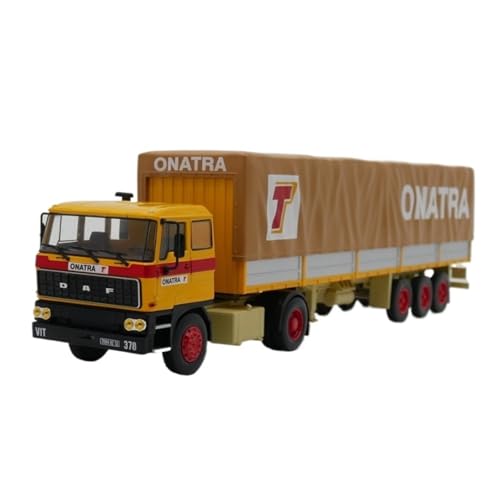 XUFQRAN Miniatur-Ausstellung Maßstab 1:43 Für DAF 2800 1973 Niederländisches Anhängerauto Druckgussmodell Sammlerbausatz Ornamente Simulationssammlung von XUFQRAN