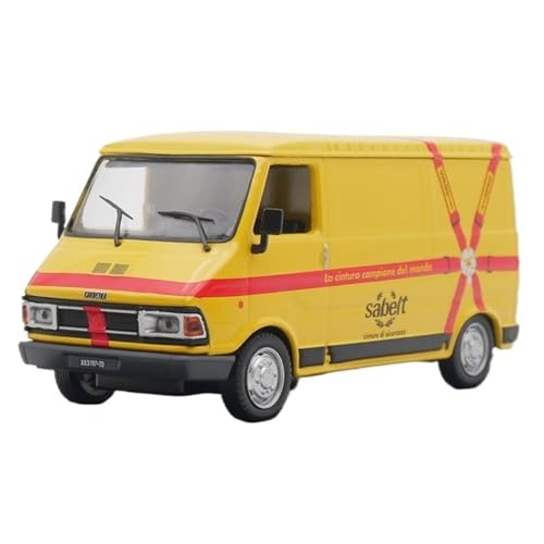 XUFQRAN Miniatur-Ausstellung Maßstab 1:43 Für FIAT 242E SABELT 1982 Van Auto Druckguss Modell Sammler Kit Statische Ornamente Simulationssammlung von XUFQRAN