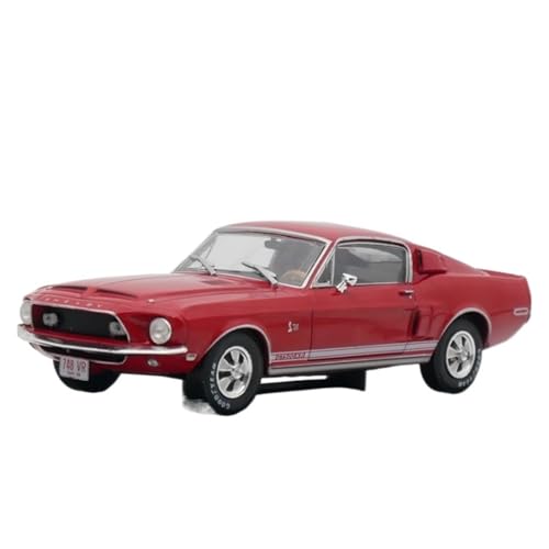 XUFQRAN Miniatur-Ausstellung Maßstab 1:43 Für Ford Mustang GT 500 KR 1968 Auto Druckguss Sammlermodell Statische Ornamente Simulationssammlung von XUFQRAN