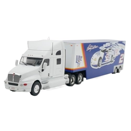 XUFQRAN Miniatur-Ausstellung Maßstab 1:43 Für Kenworth T2000 NASCAR Lieferwagen Druckgussmodell Sammlerkit Statische Ornamente Simulationssammlung von XUFQRAN