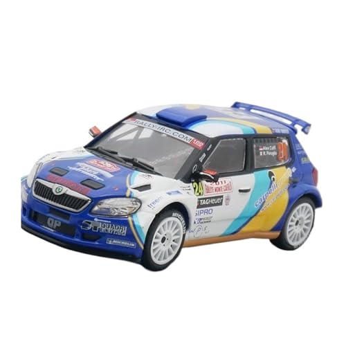 XUFQRAN Miniatur-Ausstellung Maßstab 1:43 Für Skoda Fabia S2000 WRC 2011 Auto Druckguss Sammlermodell Hobbyist Statische Ornamente Simulationssammlung von XUFQRAN