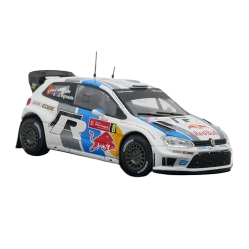 XUFQRAN Miniatur-Ausstellung Maßstab 1:43 Für Volkswagen Polo R WRC 2013 Auto Druckgussmodell Sammlerkit Statische Ornamente Simulationssammlung von XUFQRAN
