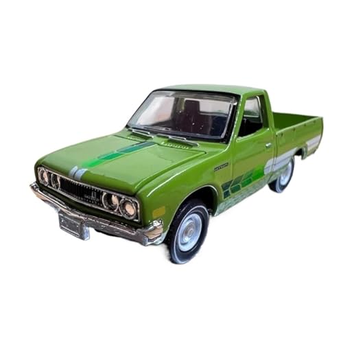 XUFQRAN Miniatur-Ausstellung Maßstab 1:64 Für Datsun 1977 Pickup Truck Auto Druckguss Modell Sammler Kit Statische Ornamente Simulationssammlung von XUFQRAN
