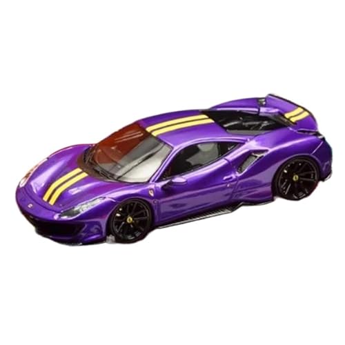 XUFQRAN Miniatur-Ausstellung Maßstab 1:64 Für Ferrari Novitec 488 Pista Auto Druckguss Sammlermodell Bausatz Statische Ornamente Simulationssammlung von XUFQRAN