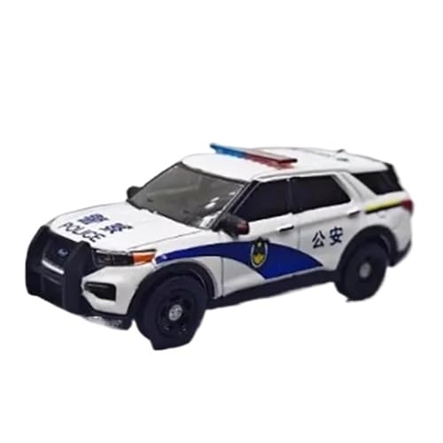 XUFQRAN Miniatur-Ausstellung Maßstab 1:64 Für Ford 2020 Polizeiauto Druckgussmodell Sammlerbausatz Hobbyist Statische Ornamente Simulationssammlung von XUFQRAN