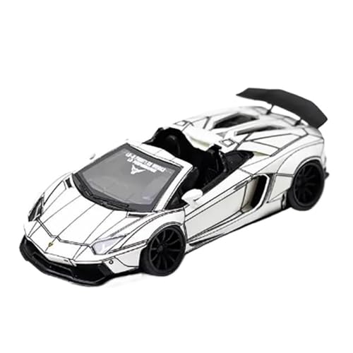 XUFQRAN Miniatur-Ausstellung Maßstab 1:64 Für Lamborghini Wide Body Car Druckguss Hobbyist Sammlermodell Bausatz Statische Ornamente Simulationssammlung von XUFQRAN