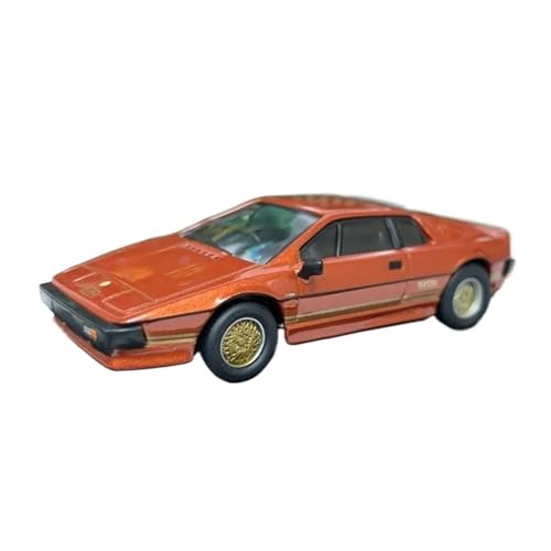 XUFQRAN Miniatur-Ausstellung Maßstab 1:64 Für Lotus Esprit Turbo Orange Auto Druckgussmodell Sammlerkit Statische Ornamente Simulationssammlung von XUFQRAN