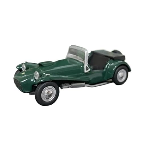 XUFQRAN Miniatur-Ausstellung Maßstab 1:64 Für Lotus Seven Classic Racing Car Druckgussmodell Sammlerkit Statische Ornamente Simulationssammlung von XUFQRAN