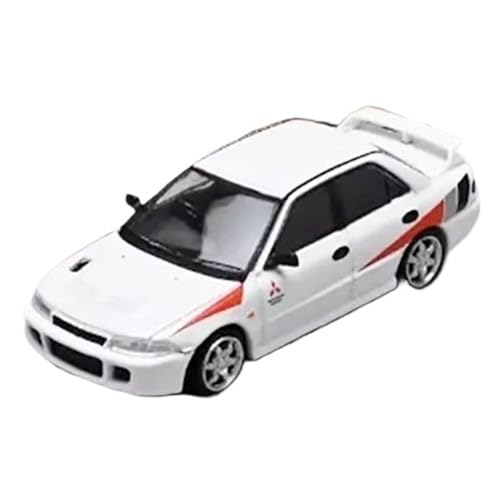 XUFQRAN Miniatur-Ausstellung Maßstab 1:64 Für Mitsubishi Lancer RS ​​Evolution Auto Druckgussmodell Sammlerkit Statische Ornamente Simulationssammlung von XUFQRAN