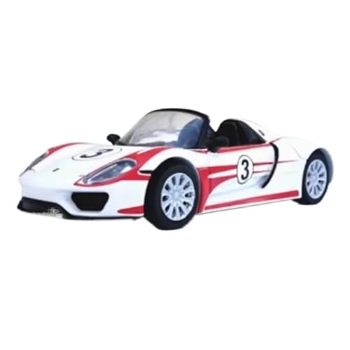 XUFQRAN Miniatur-Ausstellung Maßstab 1:64 Für Porsche 918 Spyder #3 Auto Druckgussmodell Sammlerkit Statische Ornamente Simulationssammlung von XUFQRAN