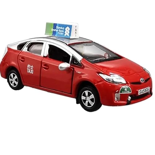 XUFQRAN Miniatur-Ausstellung Maßstab 1:64 Für Prius Hong Kong Taxi Auto Druckguss Modell Sammler Kit Statische Ornamente Simulationssammlung von XUFQRAN