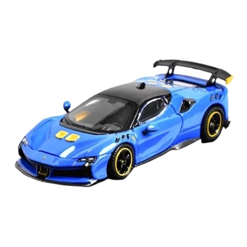 XUFQRAN Miniatur-Ausstellung Maßstab 1:64 Für SF90 XX Stradale-Legierungsauto Druckguss-Sammelmodellbausatz Statische Ornamente Für Bastler Simulationssammlung von XUFQRAN