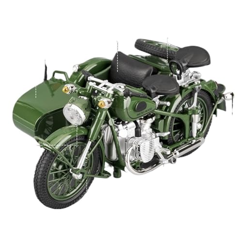 XUFQRAN Modelle im Maßstab Maßstab 1:10 Für Vintage-Dreirad-Motorrad-Modellbausatz, Statische Sammlung, Ton- Und Lichtornamente Sammlerstücke von XUFQRAN