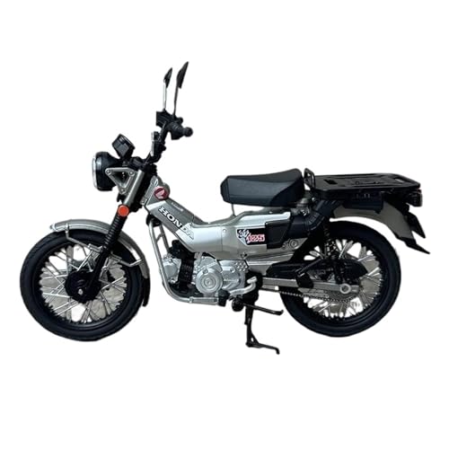 XUFQRAN Modelle im Maßstab Maßstab 1:12 Für Honda CT125 Motorrad-Modellbausatz, Statische Druckguss-Kollektion, Ornamente Sammlerstücke(Silber) von XUFQRAN