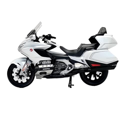 XUFQRAN Modelle im Maßstab Maßstab 1:12 Für Honda Gold Wing GL1800 Cruise Edition, Weißes Statisches Legierungs-Motorradmodell, Geschenksammlung Sammlerstücke von XUFQRAN