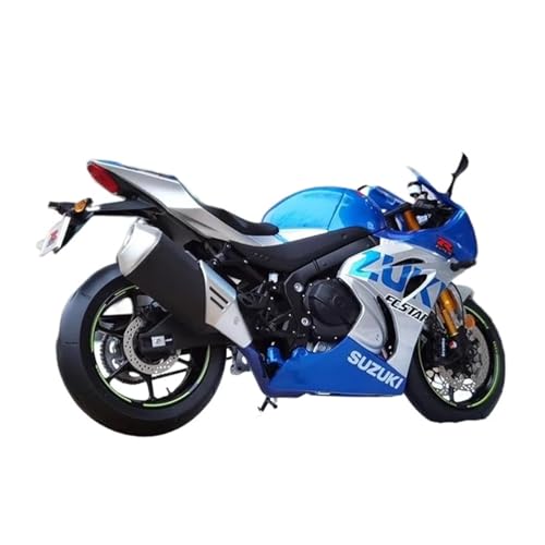 XUFQRAN Modelle im Maßstab Maßstab 1:12 Für Suzuki GSX-R1000 Motorrad-Modellbausatz, Blau Und Weiß, Statische Sammlung, Ornamente Sammlerstücke von XUFQRAN