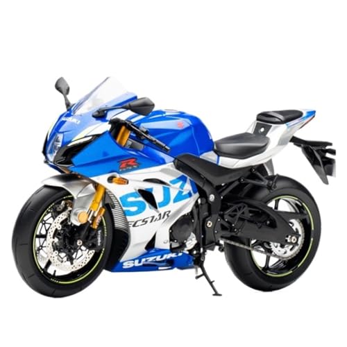 XUFQRAN Modelle im Maßstab Maßstab 1:12 Für Suzuki R1000 Motorrad-Modellbausatz, Blau-weiße Beschichtung, Statische Fertigproduktkollektion Sammlerstücke von XUFQRAN