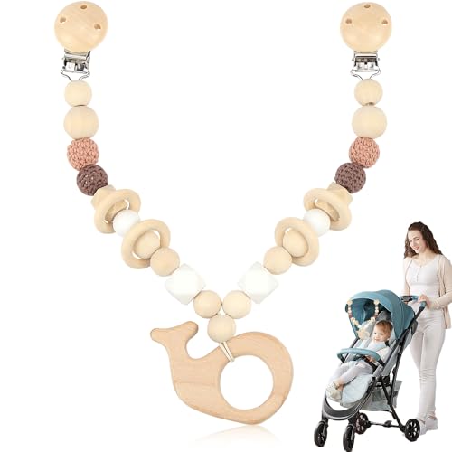 XUHN Kinderwagenkette Holz Baby, Kinderwagenkette aus Holz, Kinderwagen Kette für Babys, Niedliche Tierform Kinderwagenkette Junge Mädchen für Babys ab 0+ Monaten XUHN Kinderwagenkette Holz Baby, Kinderwagenkette aus Holz, Kinderwagen Kette für Babys, Niedliche Tierform Kinderwagenkette Junge Mädchen für Babys ab 0+ Monaten von XUHN