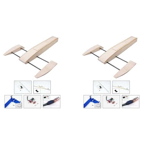 XUJIAN 2X RC Schnellboot HöLzerner Sponson Outrigger Shrimp Schnellboot Modellbausätze Funkferngesteuertes Schnellboot, Komplettbausatz von XUJIAN